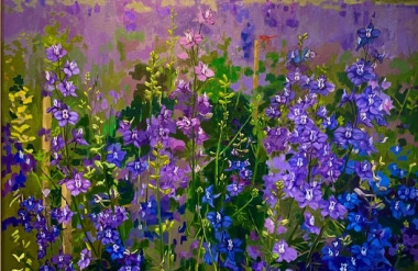 Tác phầm :  Vườn Violet - Họa sĩ : Trần Lê Hậu Anh